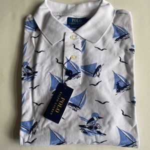 Polo Ralph Lauren Nautical Sailing Bear Classic Fit Mesh Short Sleeve Shirt
